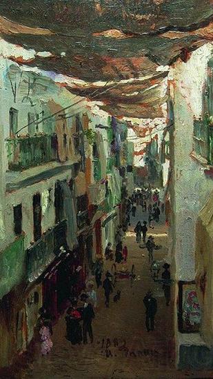 Ilya Repin Street of the Snakes in Seville Germany oil painting art